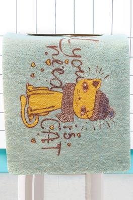 Yoyoso Dekoratif Sloganlı Kauçuk Kapıönü Paspas All U Need Cat 40 x 60 cm