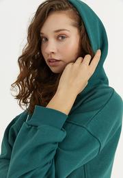  Ecrou Kadın Yeşil Aspen Colorado Yazılı Kapüşonlu 3 İplik Oversize Sweat