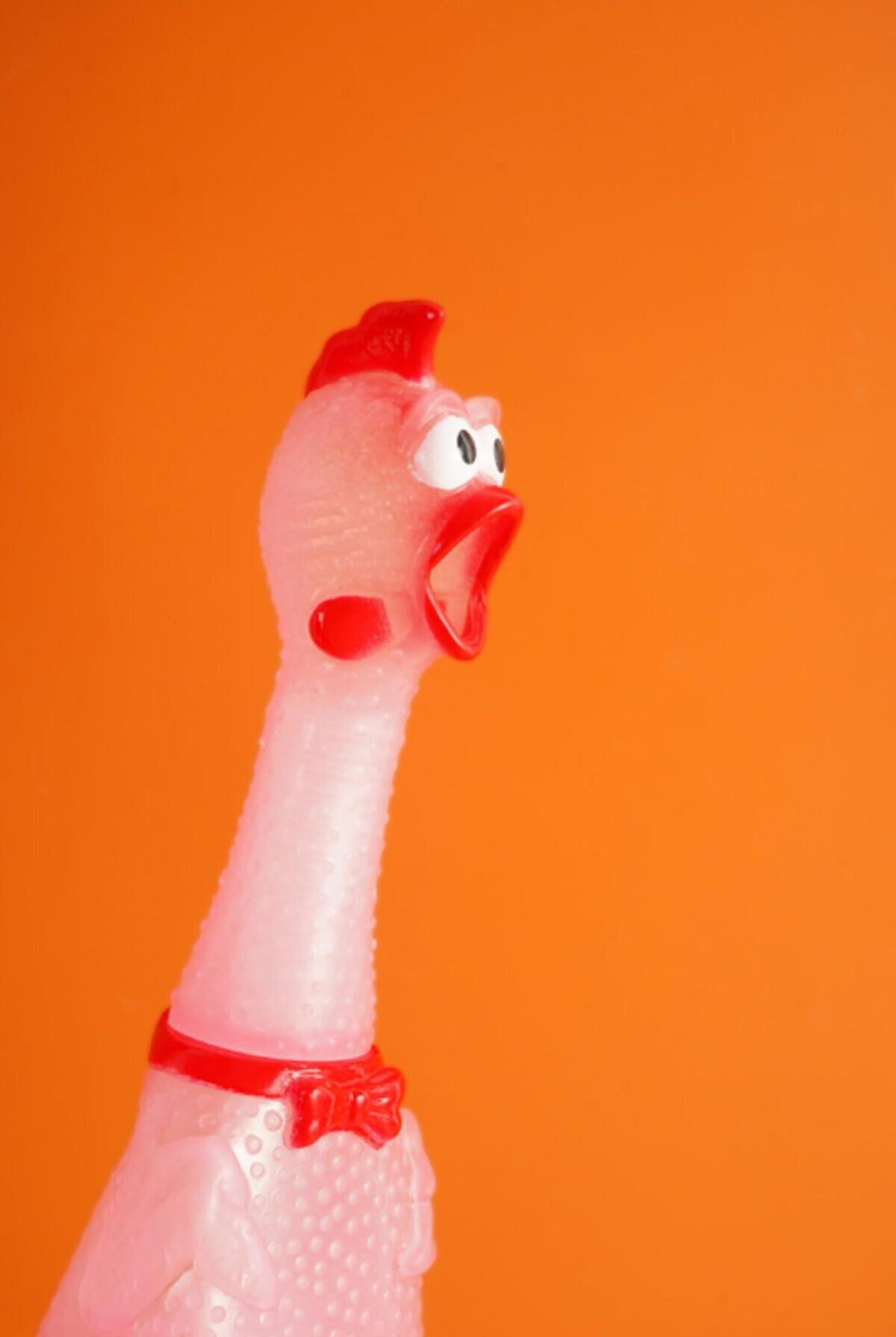  Yoyoso Ses Çıkaran Tavuk Figür Oyuncak Pembe 8 x 40 cm