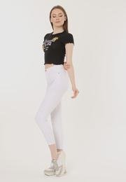  Ecrou Kadın Defne Beyaz Dar Paça Yüksek Bel Skinny Jeans