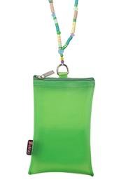  Bakras Yeşil Fimo Boncuk Askılı Şeffaf Telefon Çantası