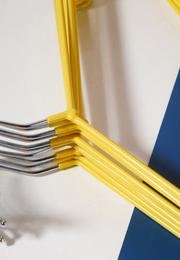  Yoyoso PVC Kaplamalı Metal Elbise Askısı 10lu Sarı