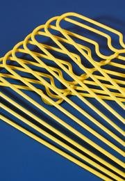  Yoyoso PVC Kaplamalı Metal Elbise Askısı 10lu Sarı
