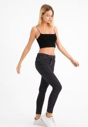  Ecrou Kadın Antrasit Yüksek Bel Skinny Push Up Likralı Jeans Pantolon