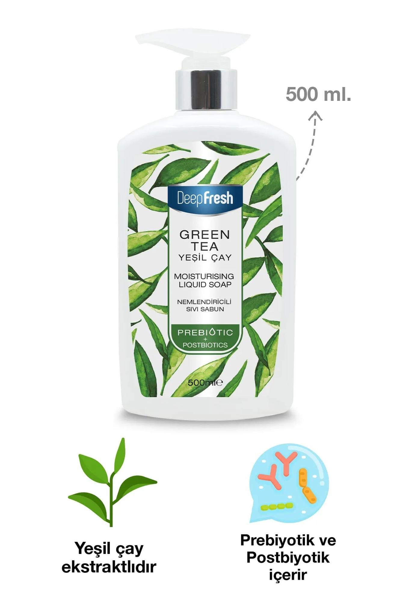  Deep Fresh Nemlendiricili Sıvı Sabun Yeşil Çay 500ml