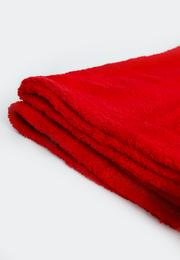  Ecrou Pufy Welsoft Ponponlu Battaniye 105x160  Kırmızı