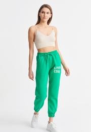  Ecrou Kadın Yeşil Livin Cool Baskı Jogger Örme Pantolon