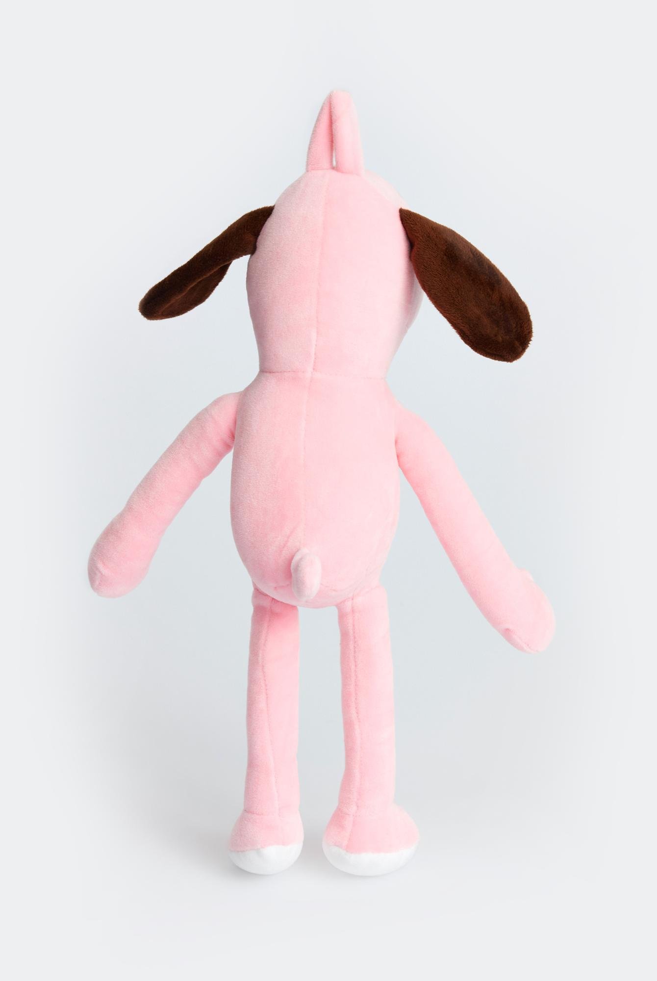  Ecrou Uzun Bacaklı Köpek Temalı Yastık Pelüş Maskot Oyuncak  Pembe 30 cm