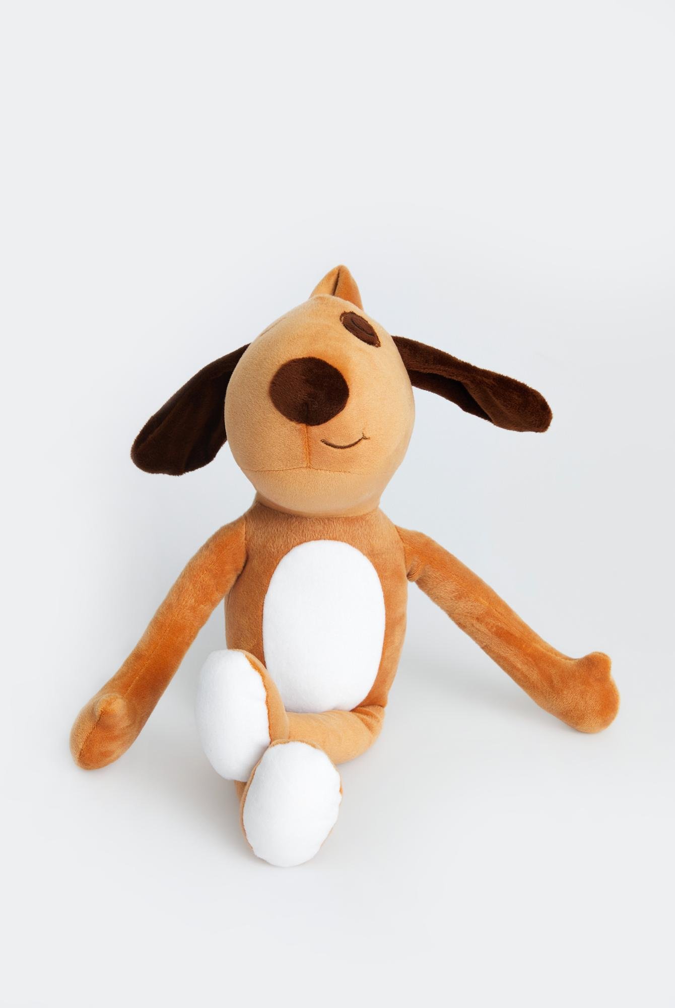  Ecrou Uzun Bacaklı Köpek Temalı Yastık Pelüş Maskot Oyuncak Kahverengi 30 cm