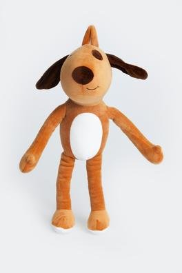 Ecrou Uzun Bacaklı Köpek Temalı Yastık Pelüş Maskot Oyuncak 30 cm Kahverengi