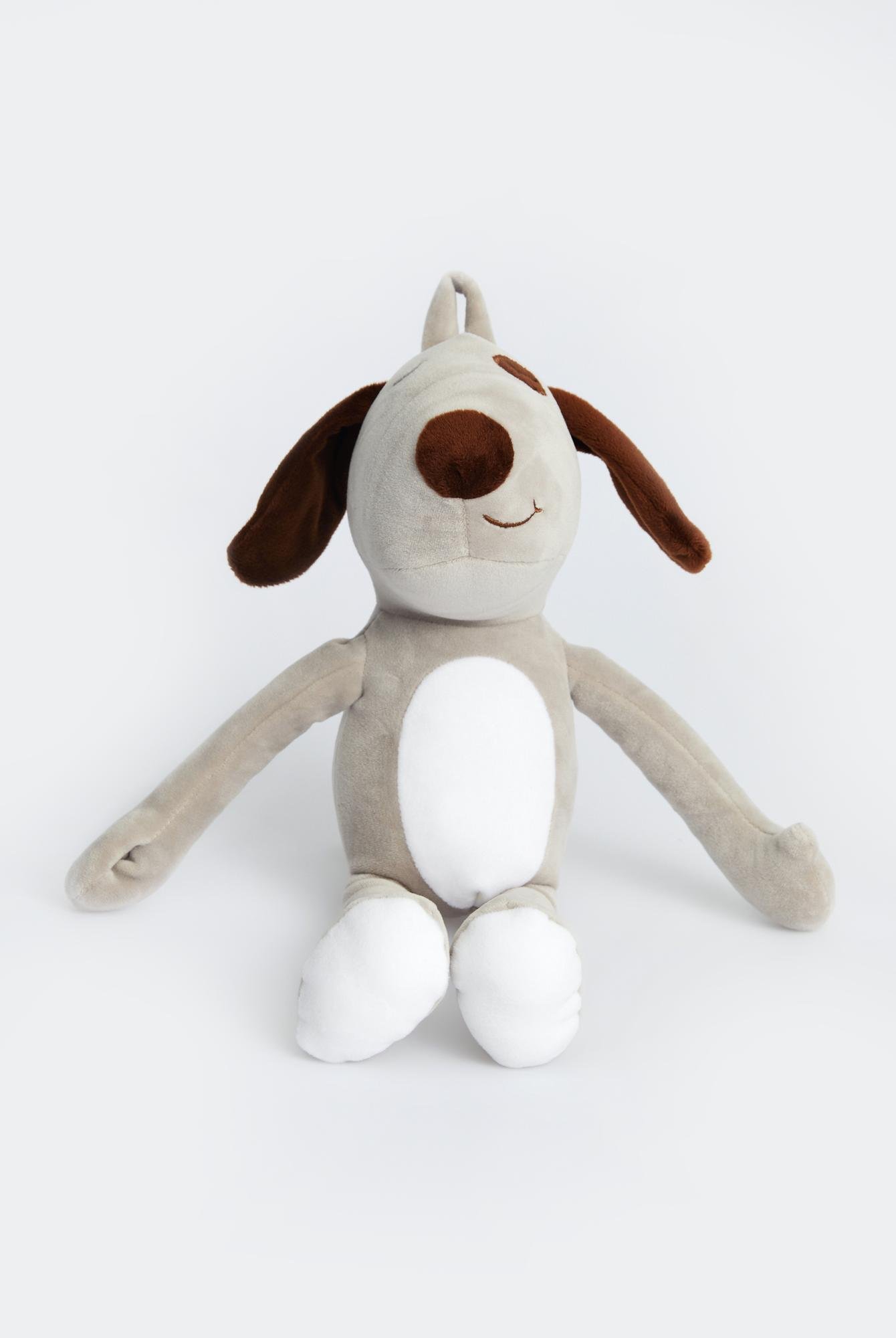  Ecrou Uzun Bacaklı Köpek Temalı Yastık Pelüş Maskot Oyuncak  Gri 30 cm