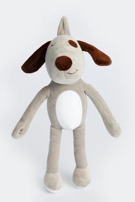 Ecrou Uzun Bacaklı Köpek Temalı Yastık Pelüş Maskot Oyuncak  Gri 30 cm