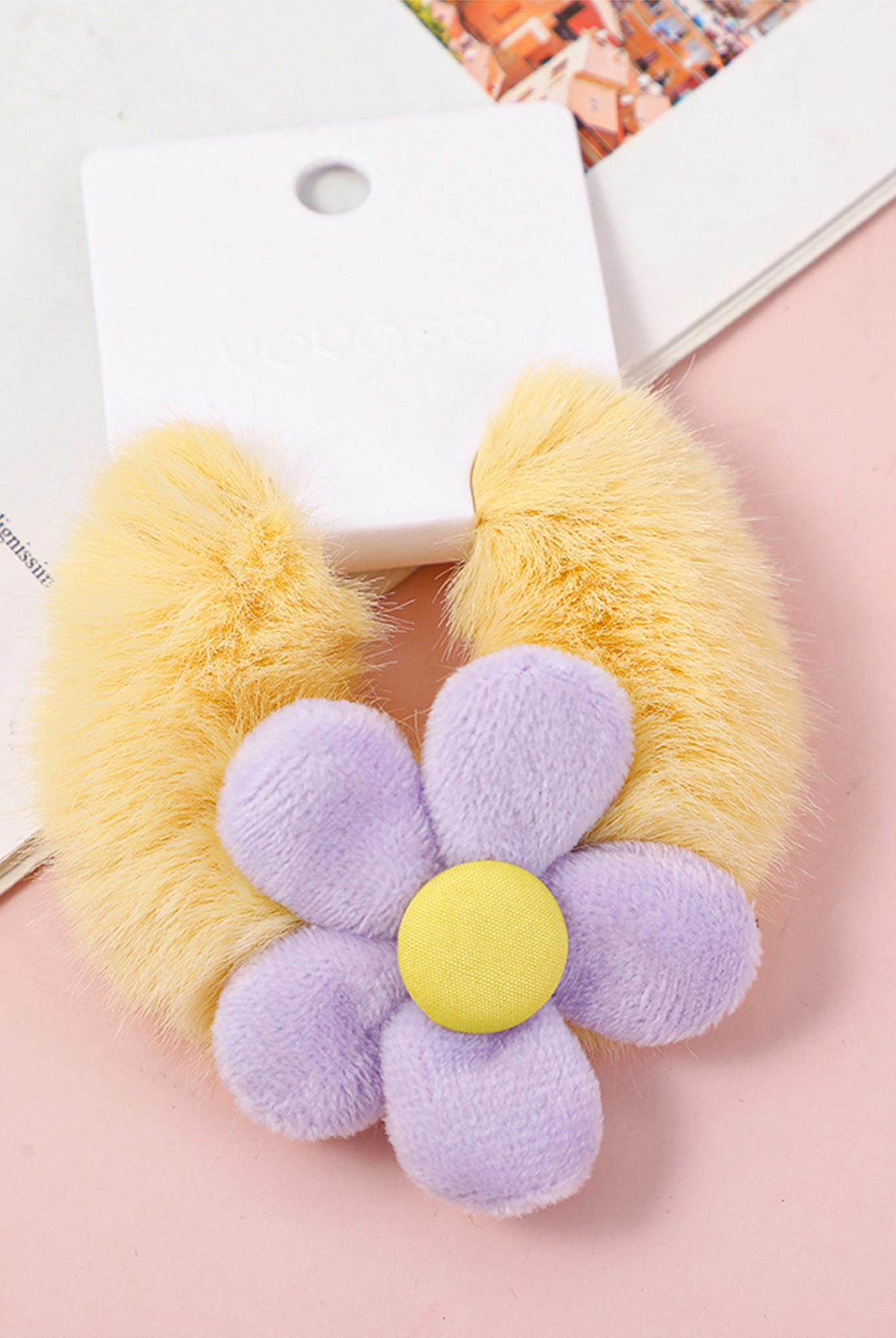  Yoyoso Peluş Mor Papatyalı Toka