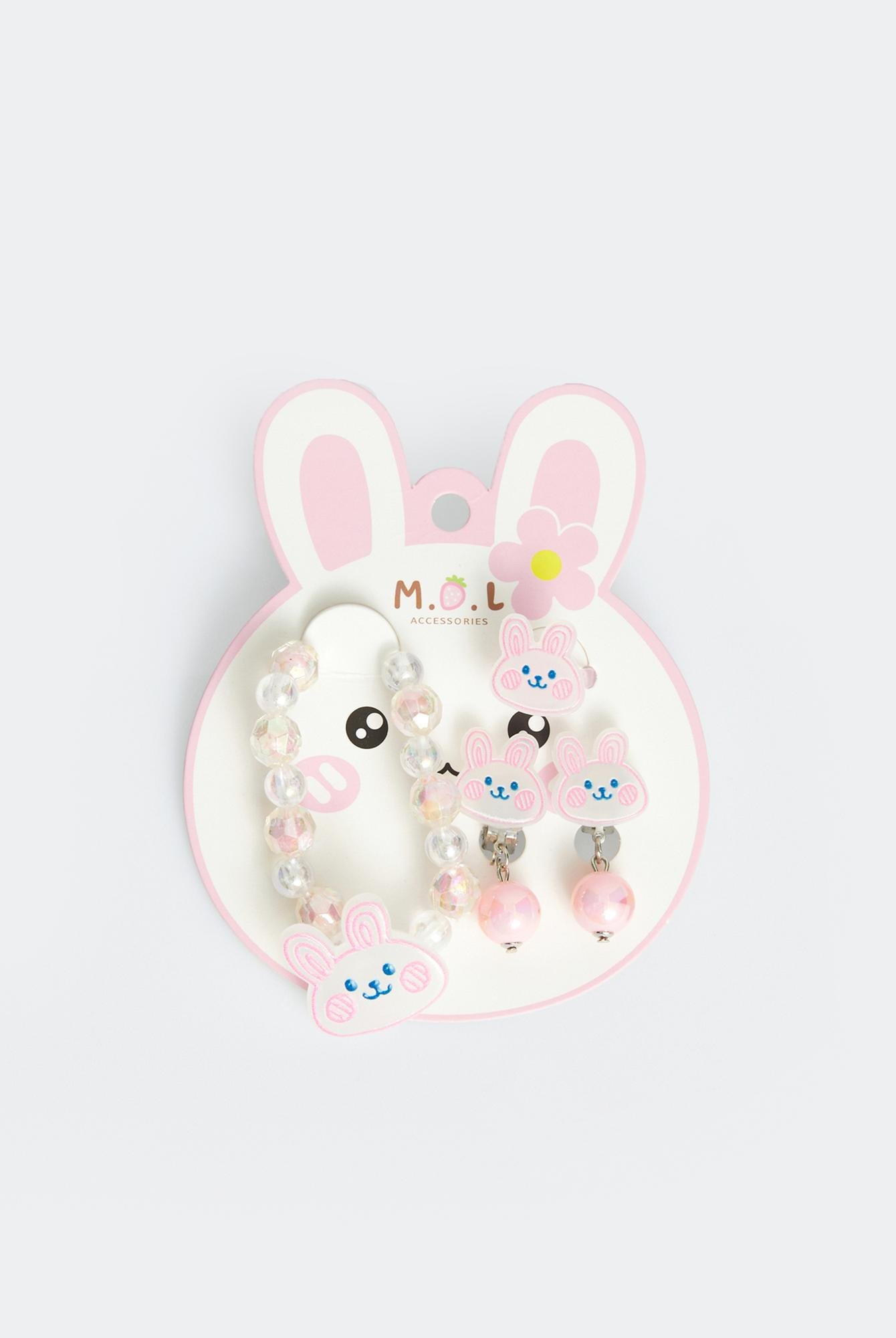  Yoyoso Çocuk Takı Seti 4 Parça Sevimli Tavşan