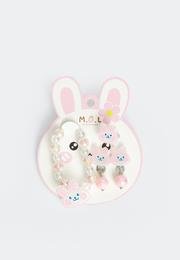  Yoyoso Çocuk Takı Seti 4 Parça Sevimli Tavşan