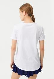  Ecrou Kadın Beyaz Altı Oval Regular Fit Basic Tshirt