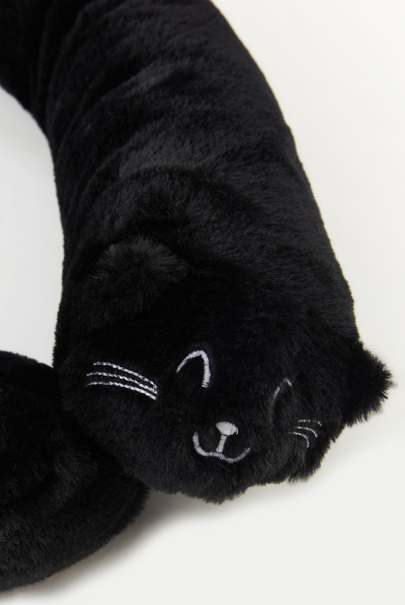  Ecrou Makarna Kedi Yastık 150 cm Siyah