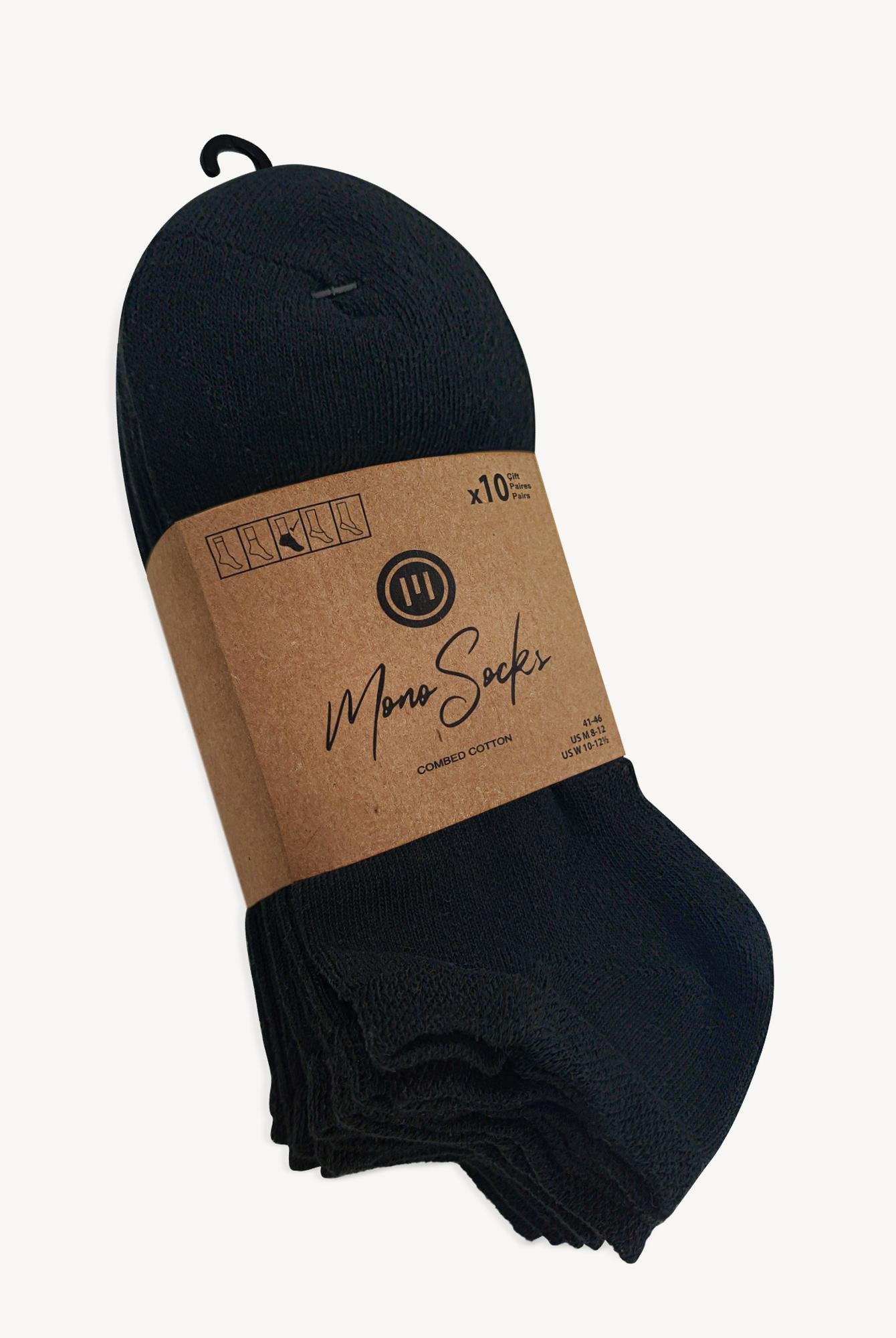  Monosocks 10lu Siyah Patik Çorap