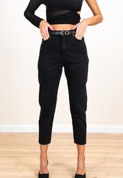  Ecrou Kadın Antrasit Taş Kaplama Mom Jeans