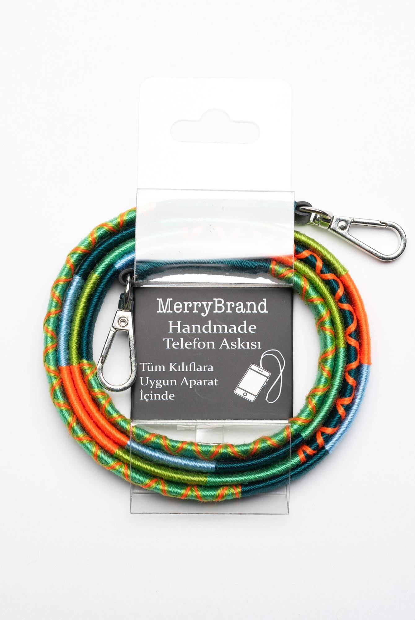  MerryBrand El Yapımı Örme Telefon ve Çanta Askısı Salsa