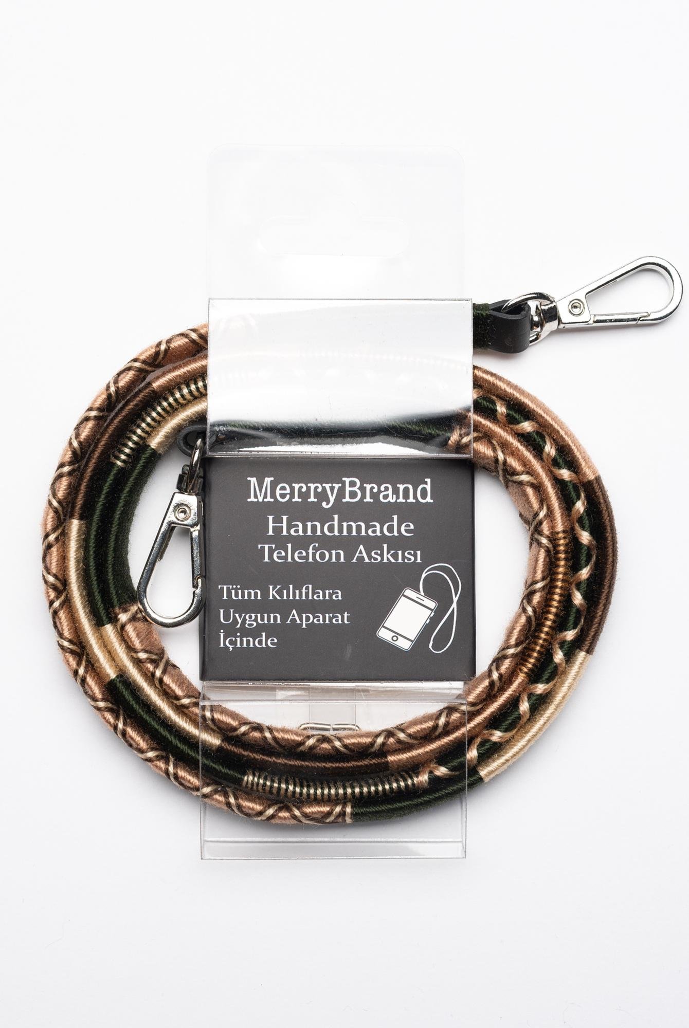  MerryBrand El Yapımı Örme Telefon ve Çanta Askısı Sirtaki