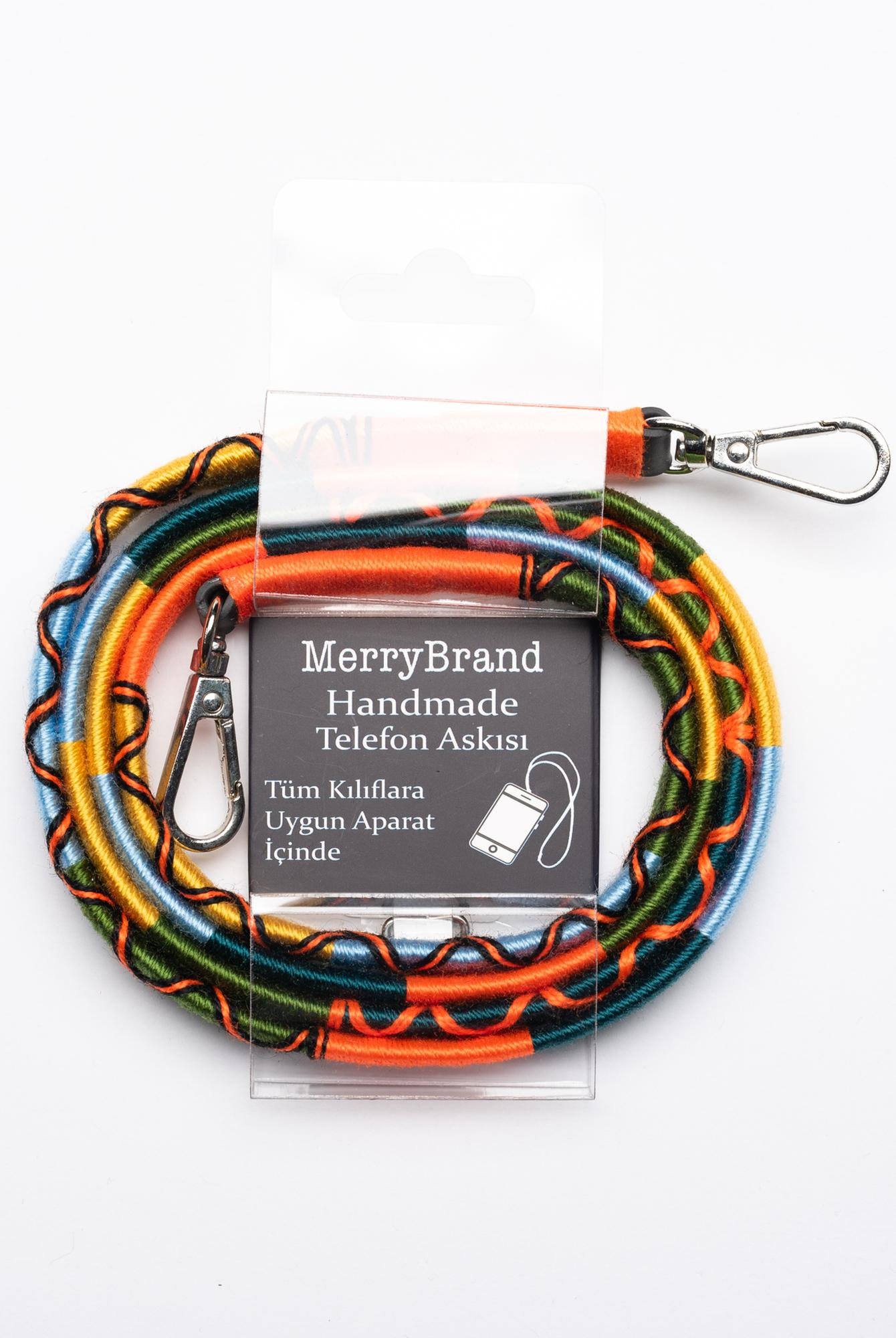  MerryBrand El Yapımı Örme Telefon ve Çanta Askısı Zumba