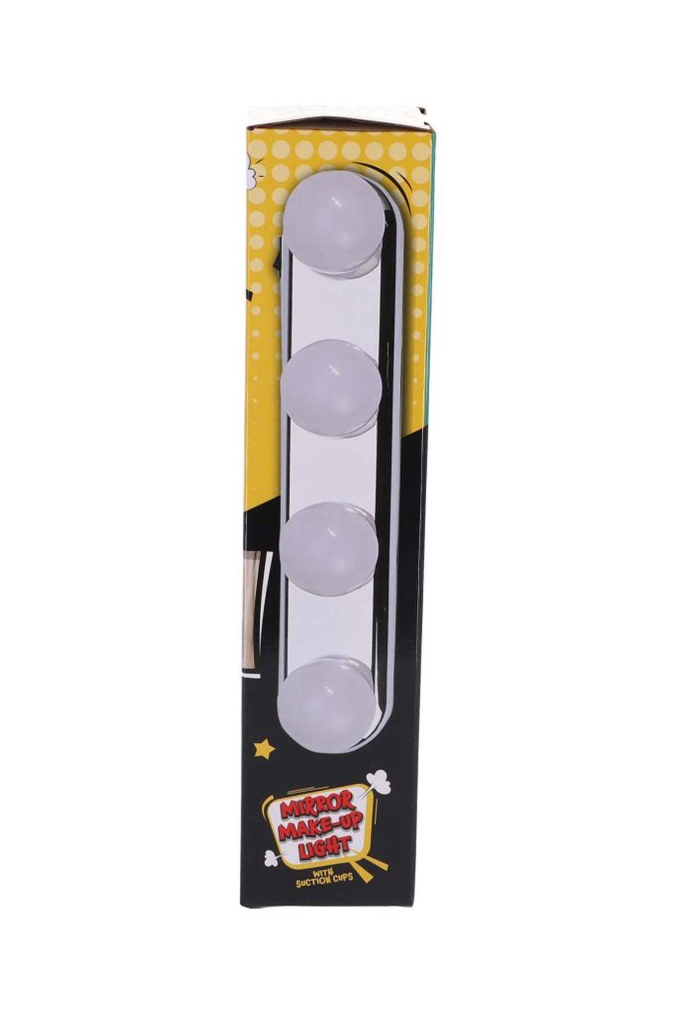  Ecrou Makyaj Aynası Işığı Pilli Vantuzlu Taşınabilir 4 LED Ampul
