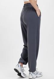  Ecrou Kadın Antrasit Paça Stoperli Kalın Kordon Jogger Ultra Soft Örme Pantolon
