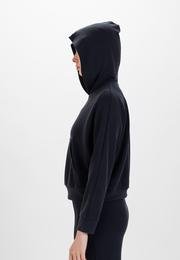  Ecrou Kadın Siyah Kapüşonlu Oversize Ultra Soft Sweat