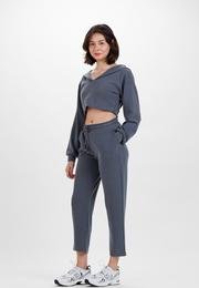  Ecrou Kadın Antrasit Kısa Boru Paça Ultra Soft Örme Pantolon