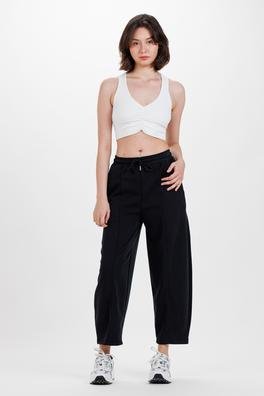 Ecrou Kadın Siyah Şalvar Kalıp Havuç Paça Ultra Soft Modal Örme Pantolon