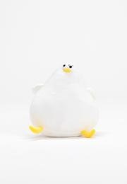  Ecrou Sevimli Eğlenceli Karakter Kuş Figürlü Pelüş Dekoratif Yastık 26 x 22 cm Beyaz