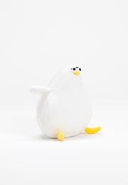  Ecrou Sevimli Eğlenceli Karakter Kuş Figürlü Pelüş Dekoratif Yastık 26 x 22 cm Beyaz