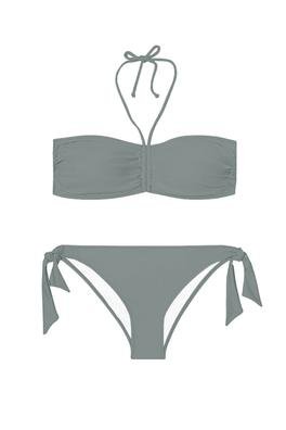 Slipstop Kadın Grey Bikini Strapless