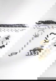  Ecrou Fotoğraf Makinesi Detaylı Krem  Çanta Charm