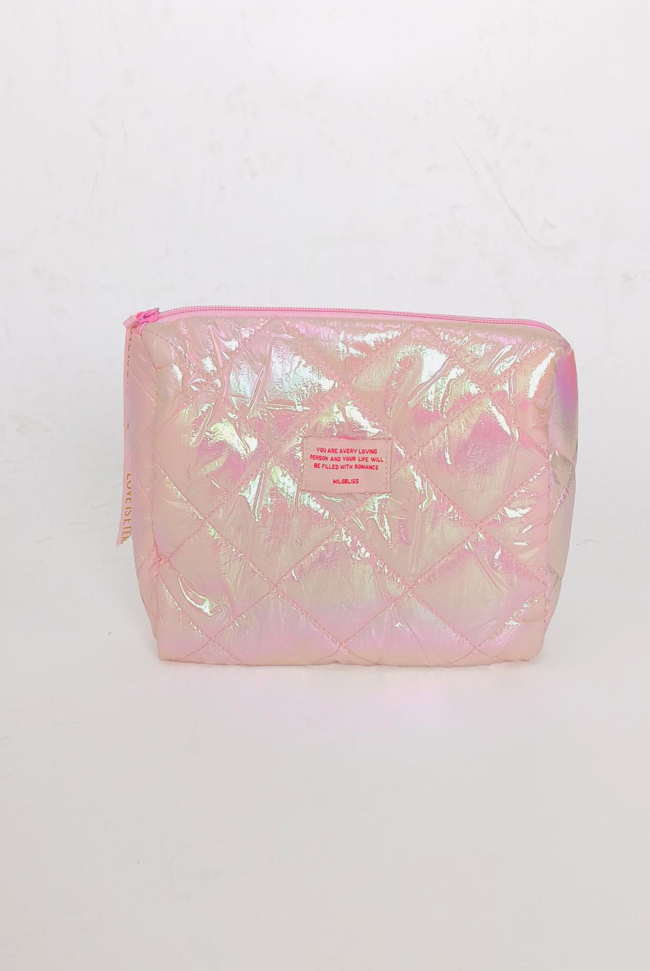  Yoyoso Kapitone Pembe Makyaj Çantası